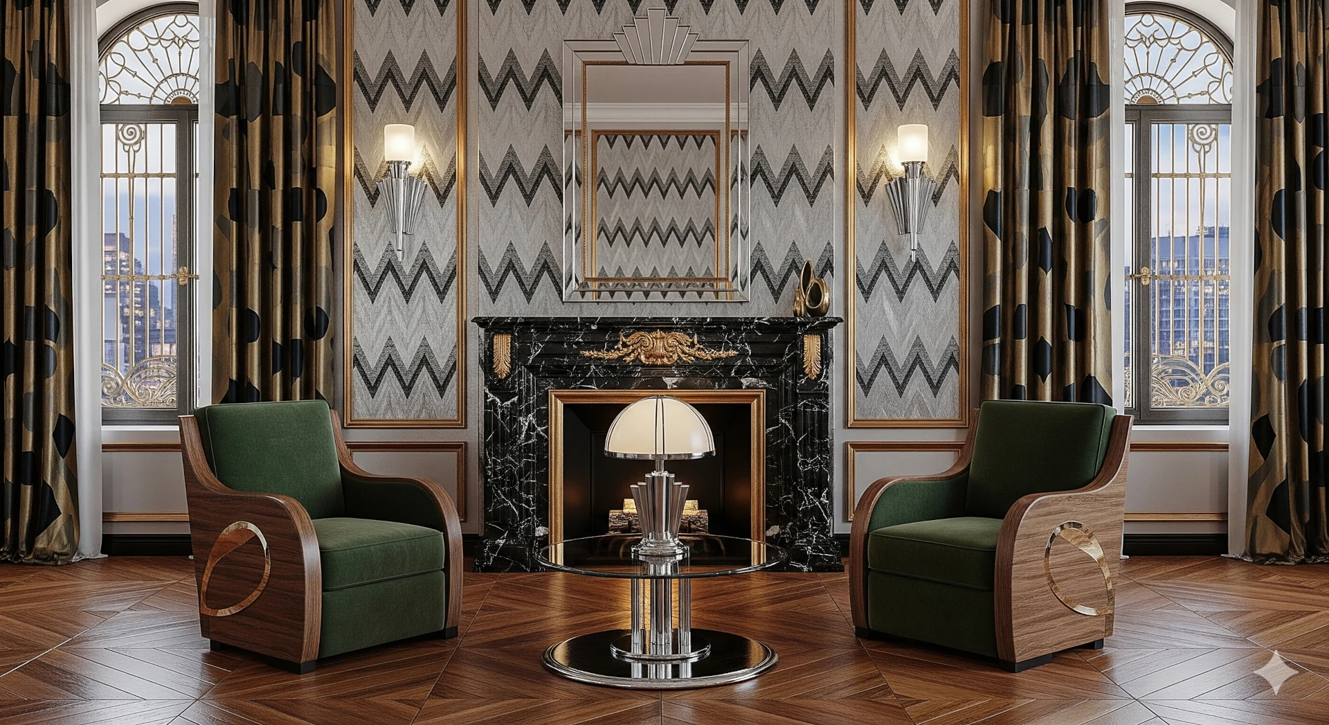 Styl art dèco wizualizacja Gemini Pro