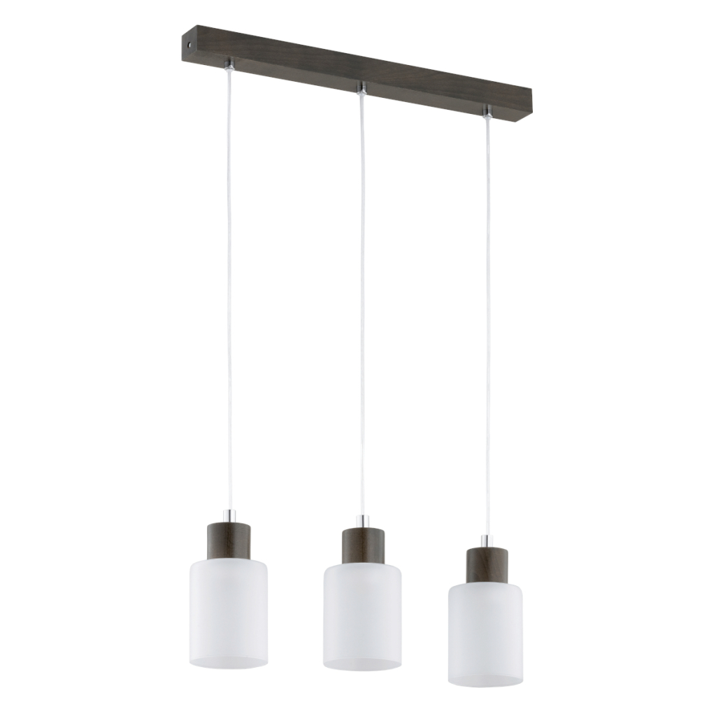 Evic Retro lampa wisząca 3xE27 drewniana