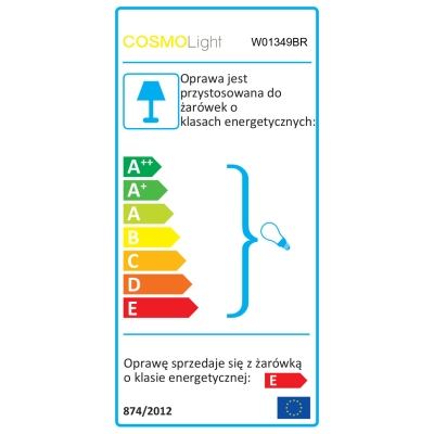 YORK W01475CR kinkiet Cosmo Light etykieta