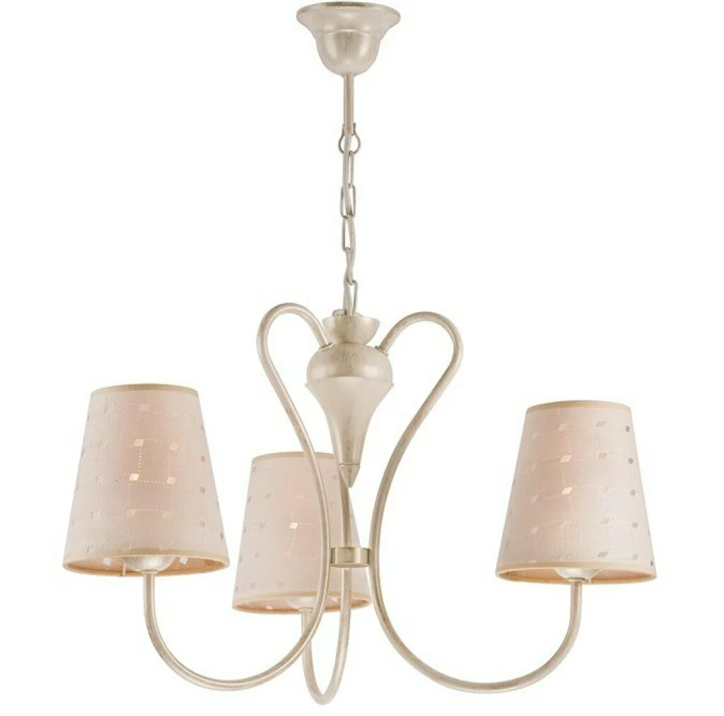 FABRIZIO żyrandol biały 3x60W E27 styl romantyczny