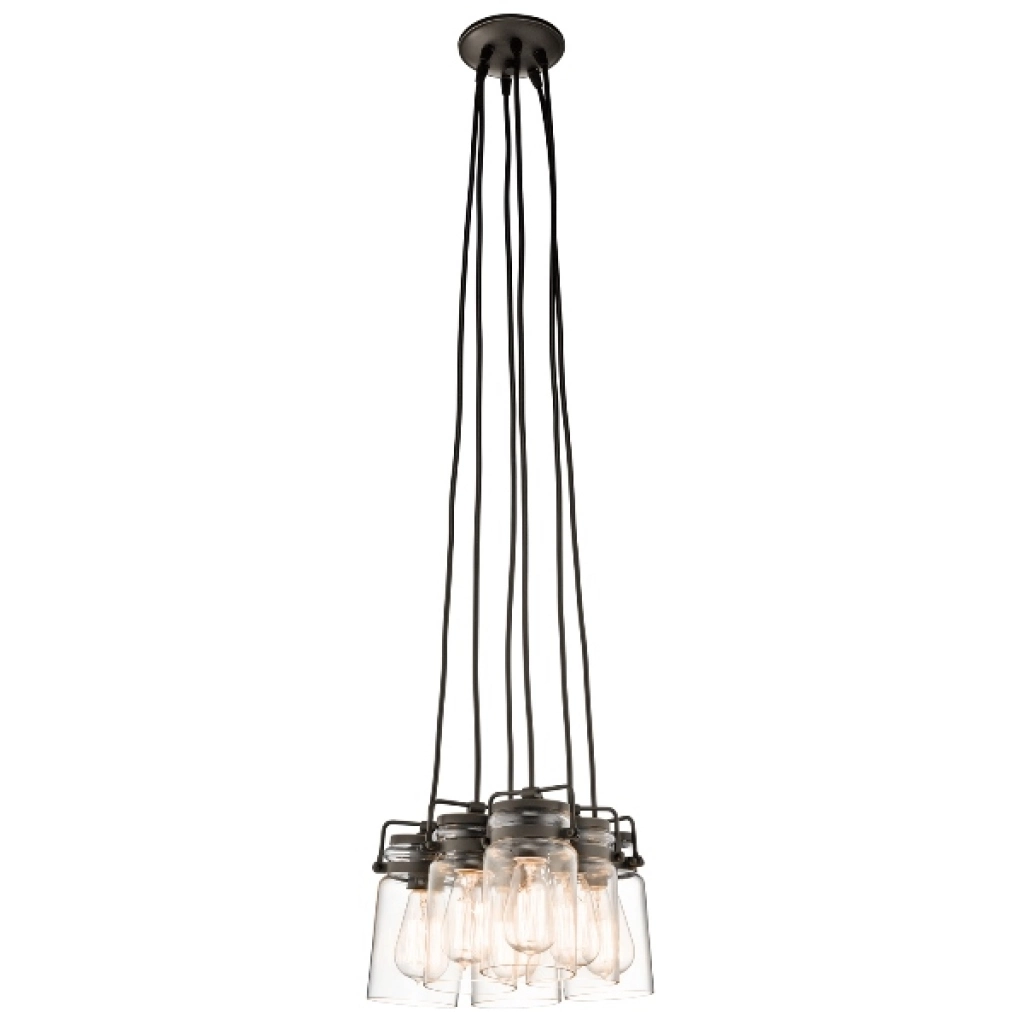 Styl loftowy Brinley 6lt lampa wisząca Olde Bronze
