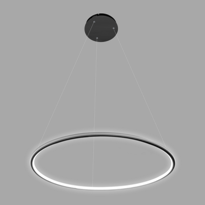 Ledowe Okręgi No.1 Ø100cm lampa wisząca LED 38W 2280lm czarna