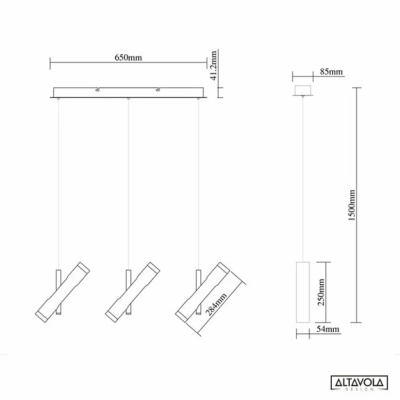 LUNETTE NO. 4 lampa wisząca LED 6x3W czarna matowa