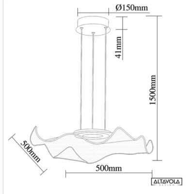 VELO NO. 2 lampa wisząca LED chrom transparentny klosz