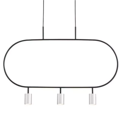 Luna 3-SL lampa wisząca LED 3x3W 720lm 3000K czarna srebrna Altavola Design