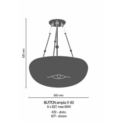 BUTTON 60 ampla Ambre lub Cristallo AMPLEX