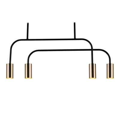 VAI lampa wisząca 4PŁ Black/Gold AMPLEX