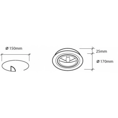 Catli Ø170 oprawa wbudowywana LED 16W 3181lm biała