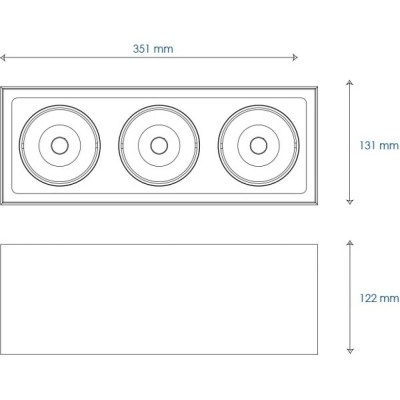 Cube 8209.01 lampa sufitowa LED 3x9,3W 3x829lm 3000K 15° biała