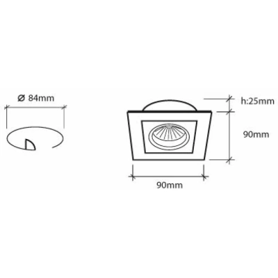 Care oprawa wbudowywana LED 7W 480lm