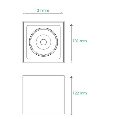 Cube 8207.01 lampa sufitowa LED 9,3W 829lm 3000K