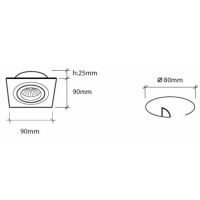 Jant 5001 oprawa wbudowywana LED 7W 480lm nikiel