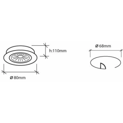 Jant 5004 oprawa wbudowywana LED 7W 480lm nikiel