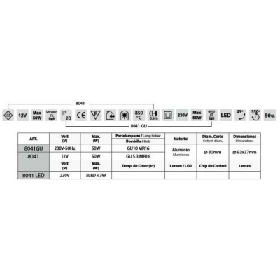 Titan Ø93 oprawa wbudowywana LED 10W 686lm biała