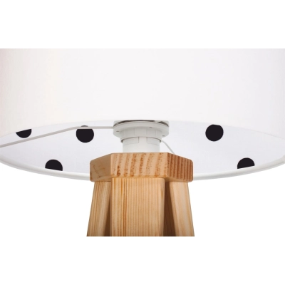 Lampa stołowa CZARNE GROCHY S natural wood Macodesign