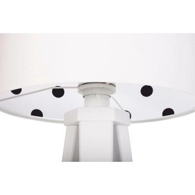 Lampa stołowa CZARNE GROCHY S white wood Macodesign