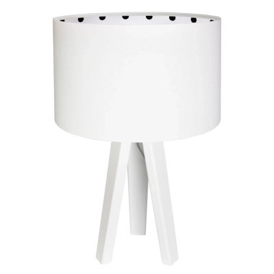 Lampa stołowa CZARNE GROCHY S white wood Macodesign