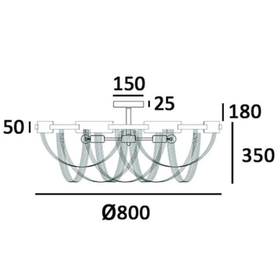 ROMA C08529CH plafon Cosmo Light