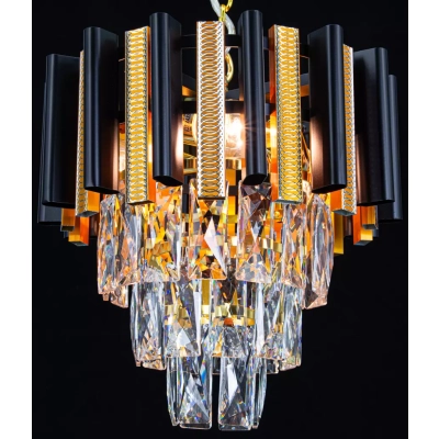 Bilbao lampa wisząca 3xE14 złota czarna 6261/3 TR BL