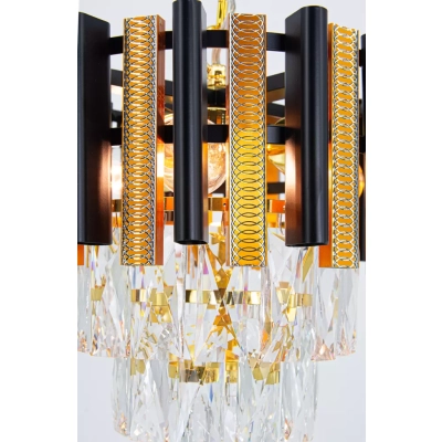 Bilbao lampa wisząca 3xE14 złota czarna 6261/3 TR BL