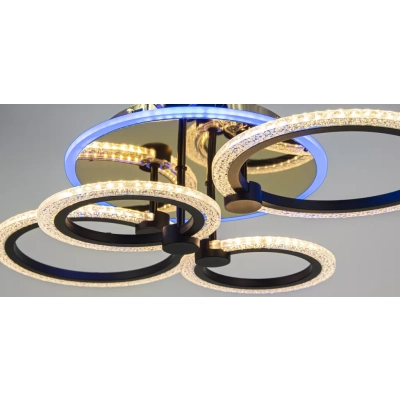 Ring lampa sufitowa LED 75W 5400lm złota czarna DRS2032/4 TR BL