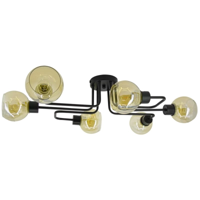 Tango lampa sufitowa 6xE27 czarna 3040/6 BL 21QG Elem