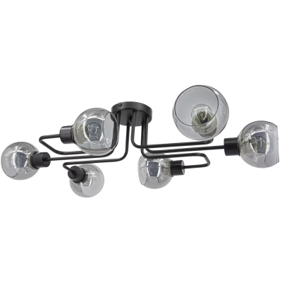 Tango lampa sufitowa 6xE27 czarna 3040/6 BL Elem