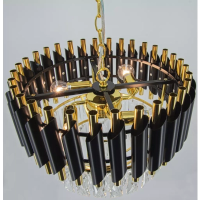 Toledo lampa wisząca 4xE27 złota czarna 6260/4 TR BL