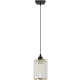 Modena lampa wisząca 1xE27 czarna złota 6782/1 BL TR Elem