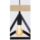 Romb lampa wisząca 2xE27 czarna dąb naturalny 6804/2 WD