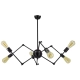 Spider lampa sufitowa 6xE27 czarna 6767/6 BLACK Elem