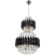 Wersal lampa wisząca 6xE27 chrom czarna 6231/6 8C BL Elem