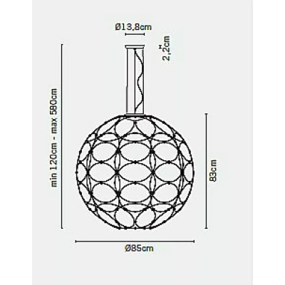 Giro F30 A03 01 lampa wisząca Fabbian