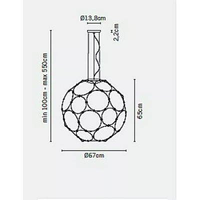 Giro F30 A01 01 lampa wisząca Fabbian