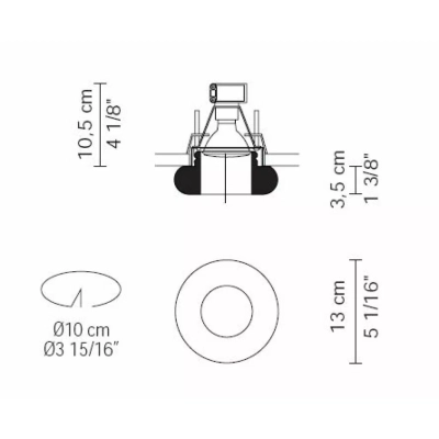 Faretti - Tondo D27 F61 00 crystal