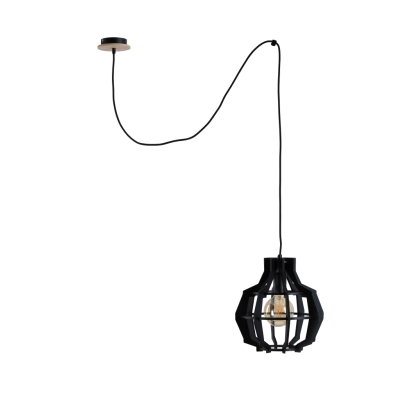 Bento Small Black Long lampa wisząca 1xE27 652 Keter Lighting