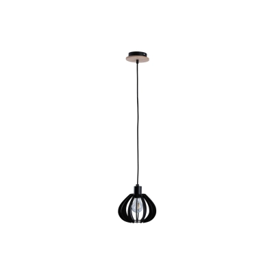 Nicoleta Black and Natural lampa sufitowa 1xE27 811 Keter Lighting