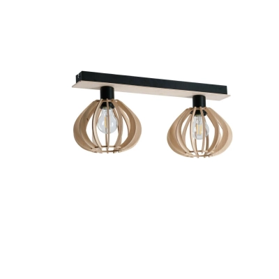 Nicoleta Natural and Black lampa sufitowa 2xE27 822 Keter Lighting