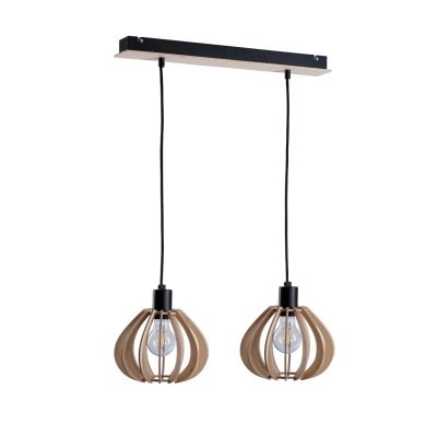 Nicoleta Natural and Black lampa sufitowa 2xE27 824 Keter Lighting