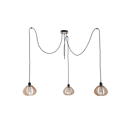 Nicoleta Natural and Black lampa sufitowa 3xE27 828 Keter Lighting