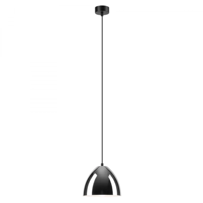 Lamkur Mia Ø19cm lampa wisząca E27 czarno - chromowana