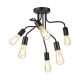 Lamkur Hilda lampa sufitowa 6xE27 czarna