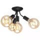 Viggo Glossy lampa sufitowa 4 x 60 W E27 czarna Lamkur