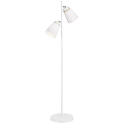 AGUSTINO lampa podłogowa biała 2x60W E27 Lamkur