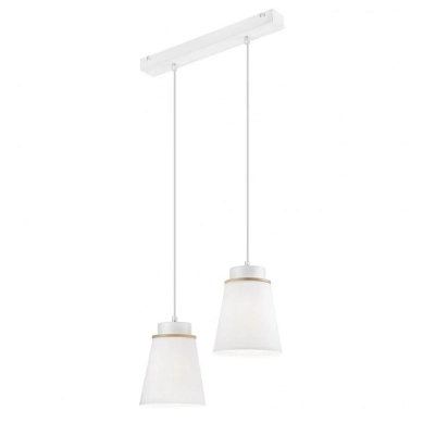 AGUSTINO lampa wisząca biała 2x60W E27 Lamkur