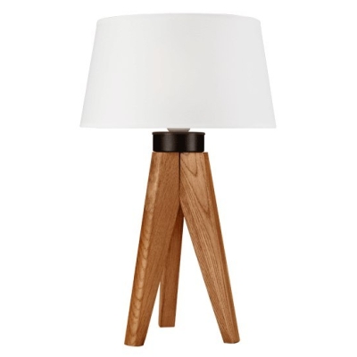 AIDA lampa stołowa z abażurem - dąb rustik 1x60W E27 Lamkur