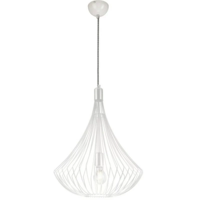 BALERINA lampa wisząca druciana biała 1x60W E27 Lamkur