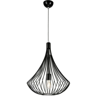 BALERINA lampa wisząca druciana czarna 1x60W E27 Lamkur