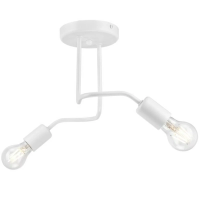 CHARLIE lampa sufitowa biała 2x60W E27 Lamkur