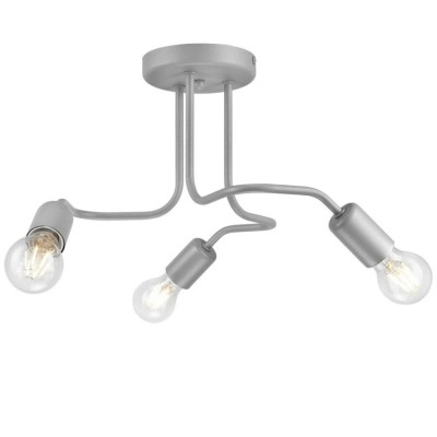 CHARLIE lampa sufitowa srebrna 3x60W E27 Lamkur